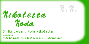 nikoletta noda business card